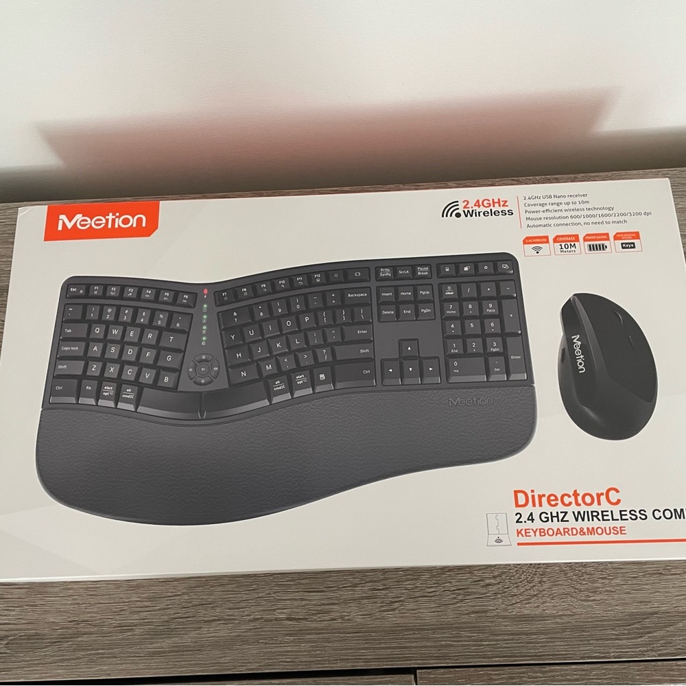 NWT ergonomic wireless keyboard and mouse